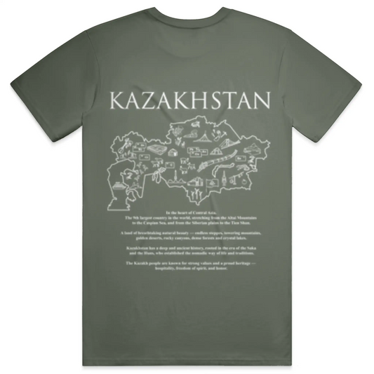 KAZAKHSTAN Map Oversized Tee