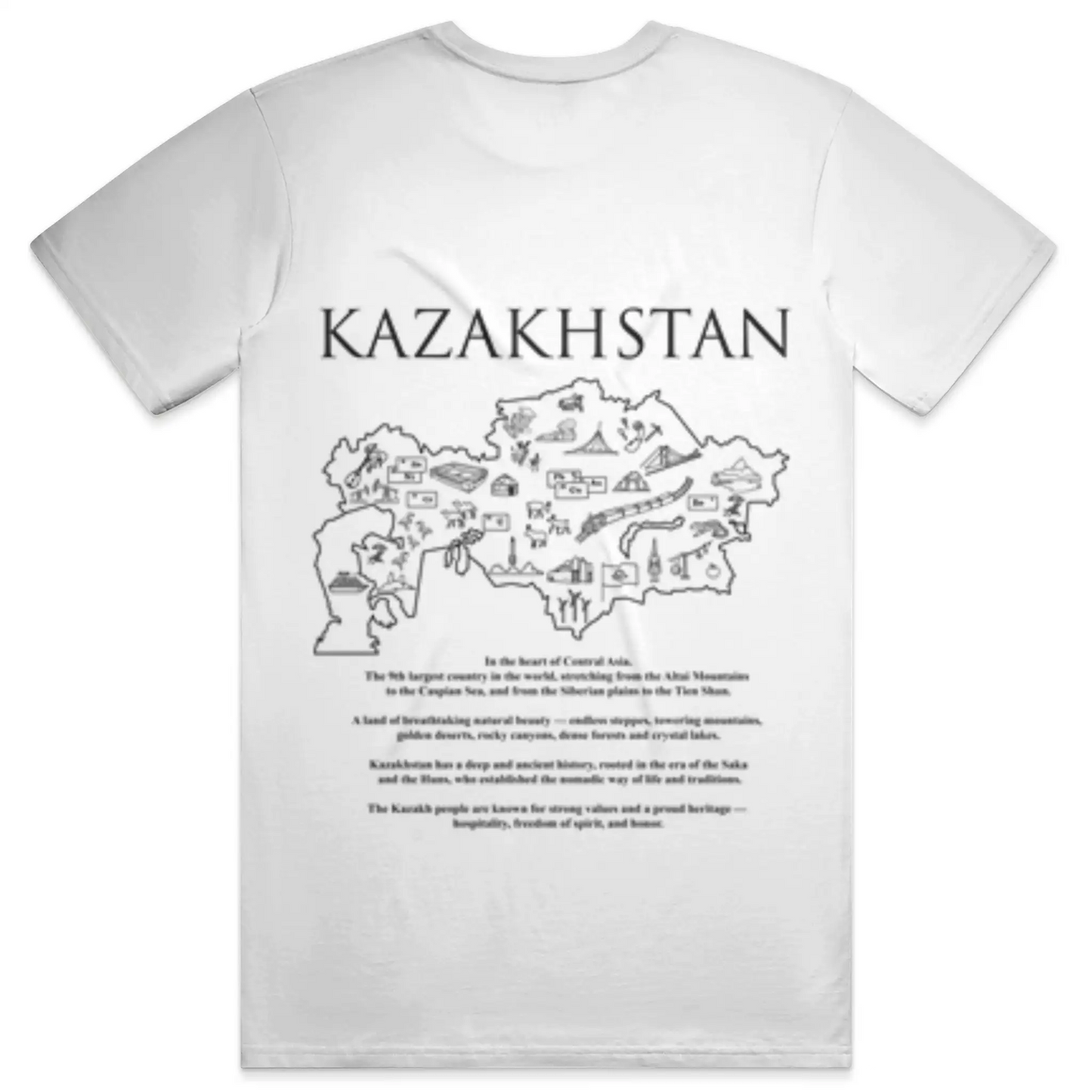 KAZAKHSTAN Map Oversized Tee