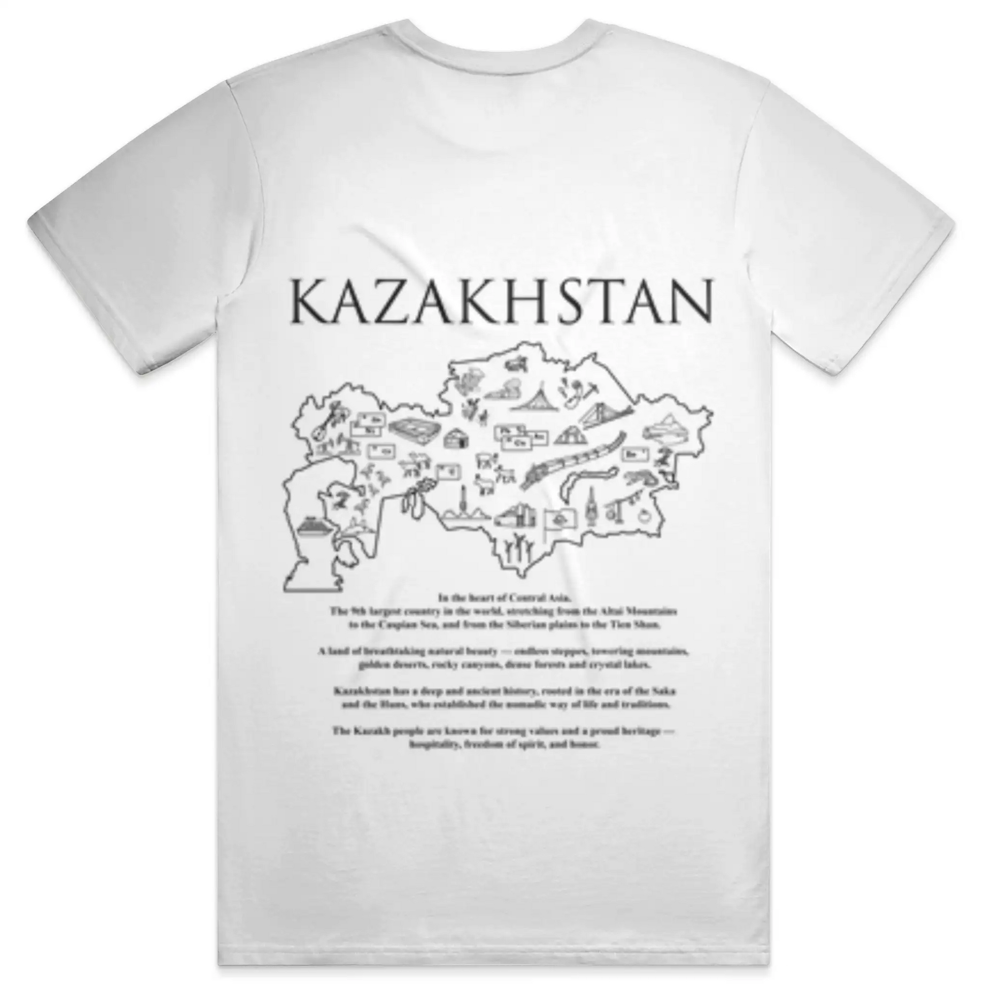 KAZAKHSTAN Map Oversized Tee