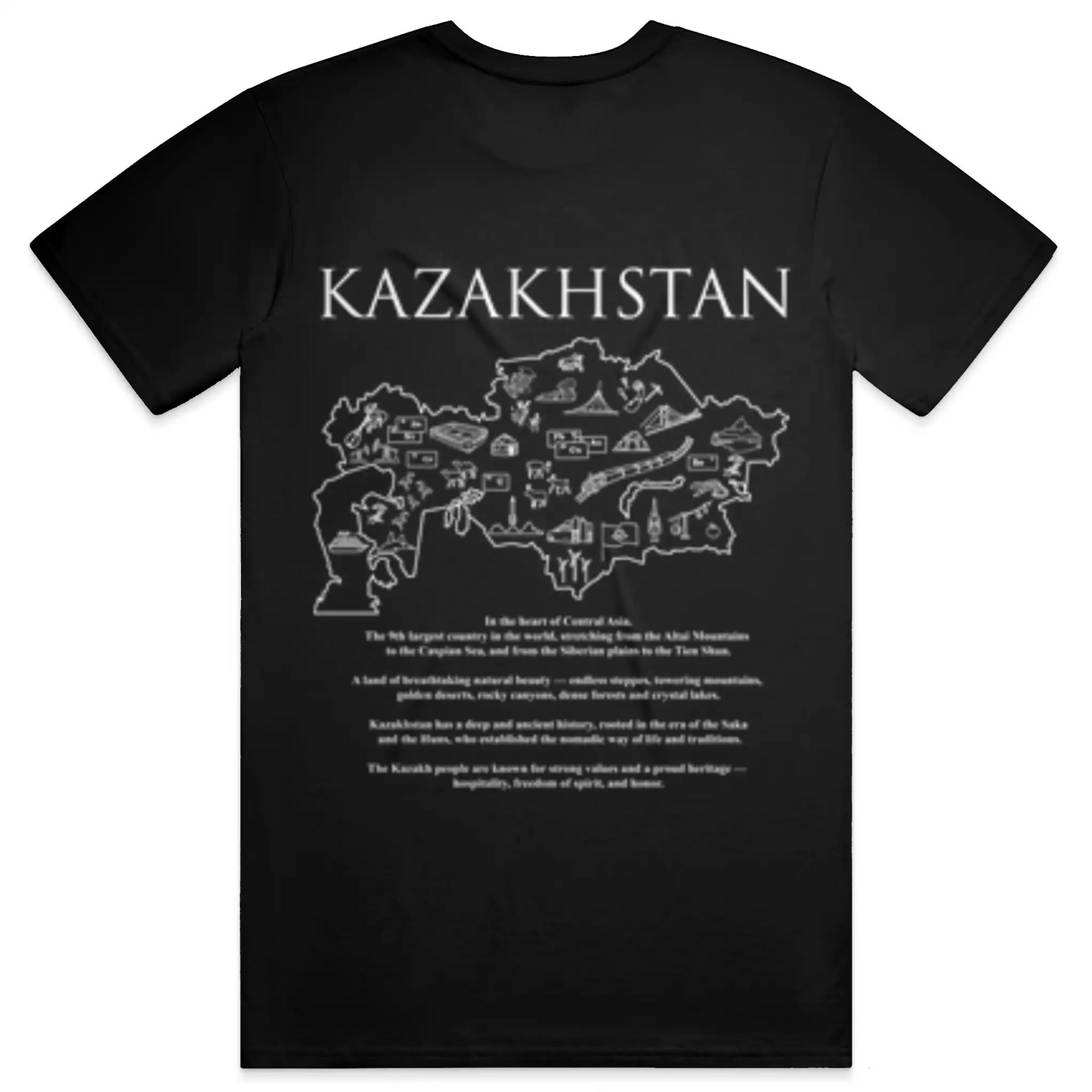 KAZAKHSTAN Map Oversized Tee
