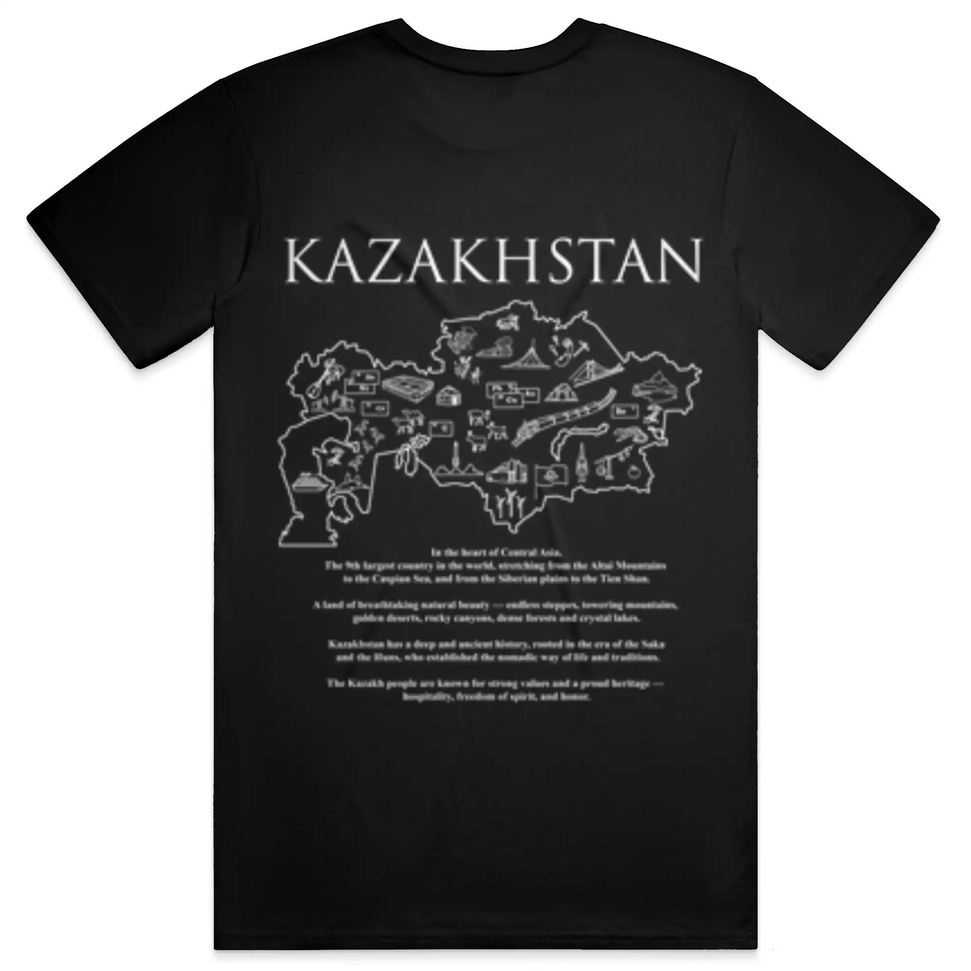 KAZAKHSTAN Map Oversized Tee