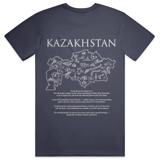 KAZAKHSTAN Map Oversized Tee