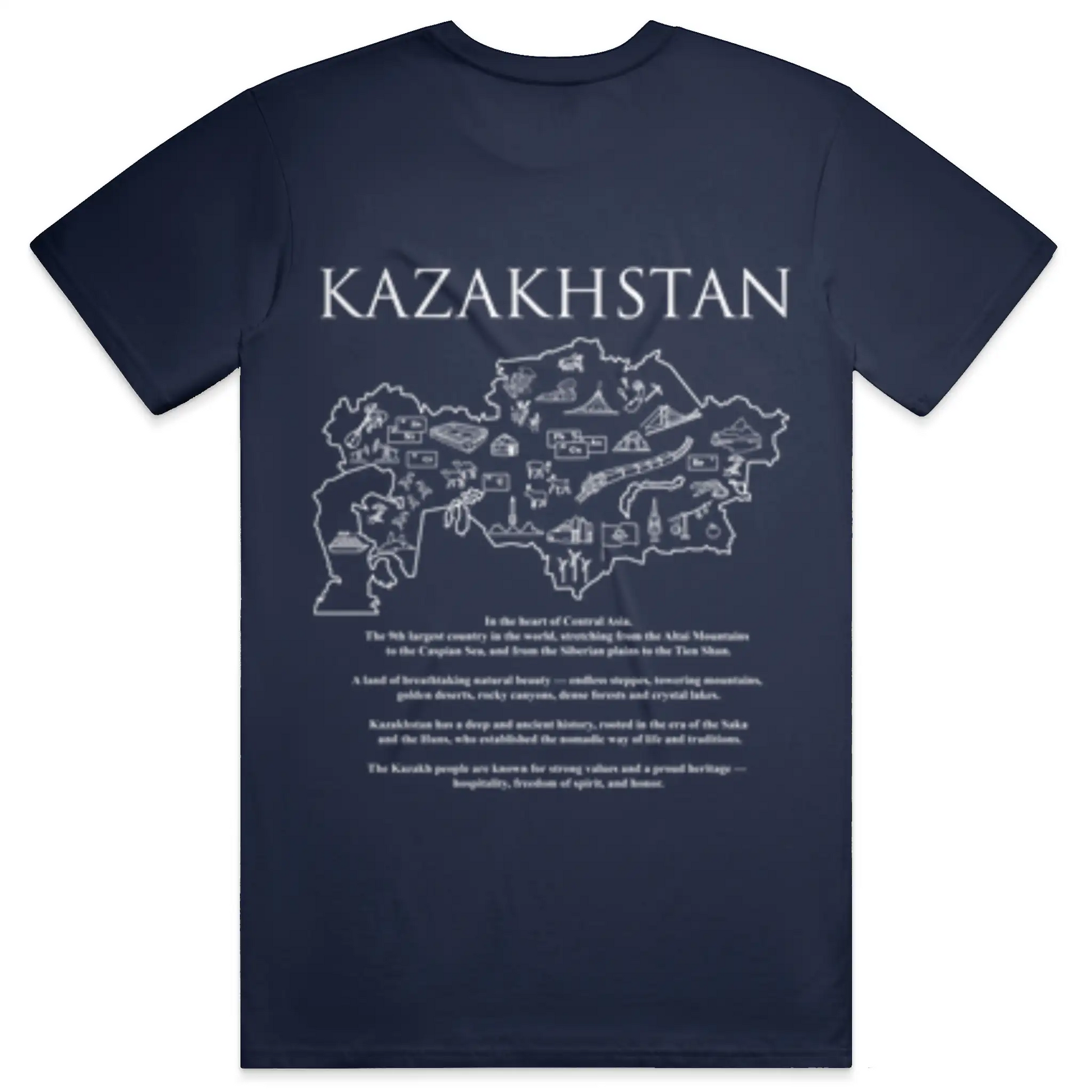 KAZAKHSTAN Map Oversized Tee