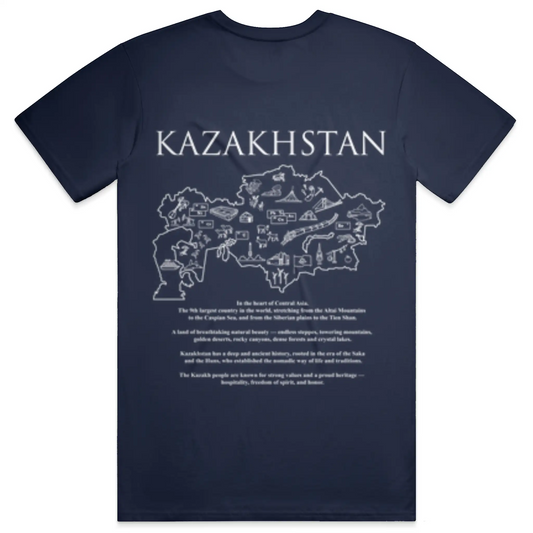 KAZAKHSTAN Map Oversized Tee