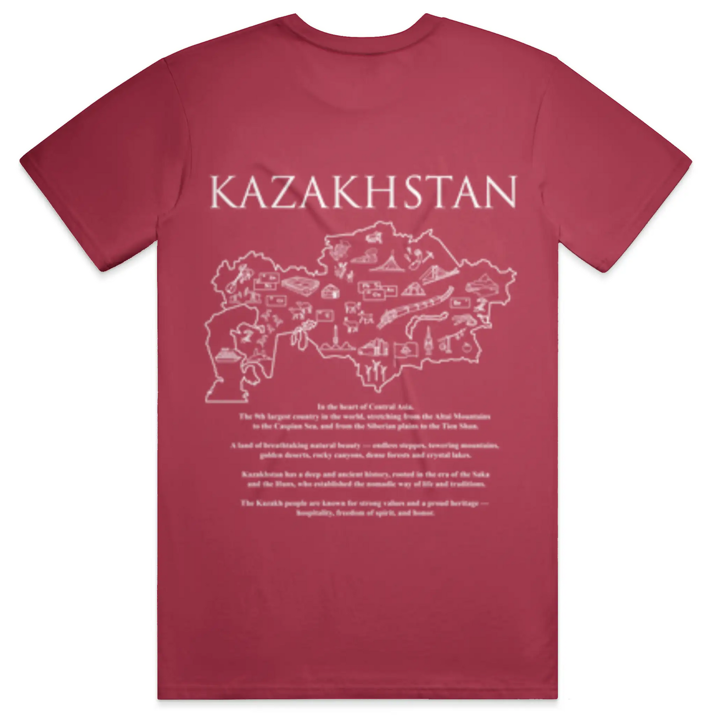KAZAKHSTAN Map Oversized Tee