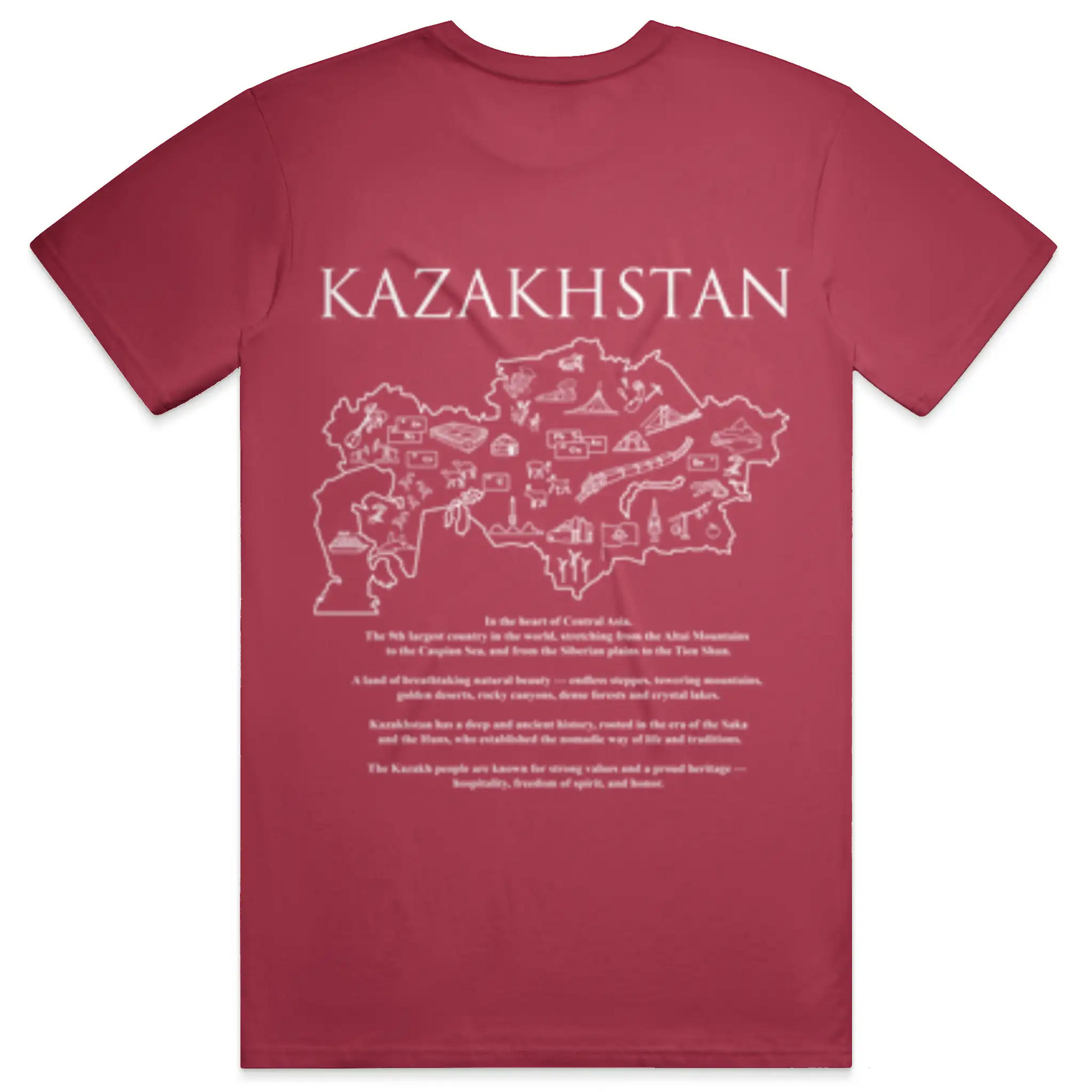 KAZAKHSTAN Map Oversized Tee