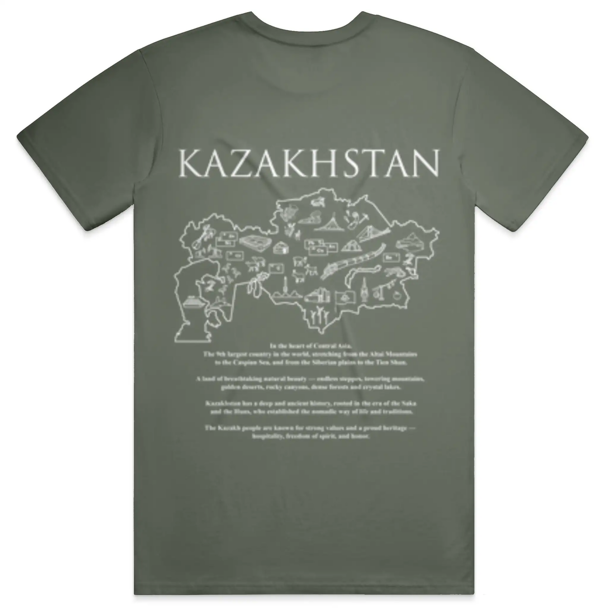 KAZAKHSTAN Map Oversized Tee