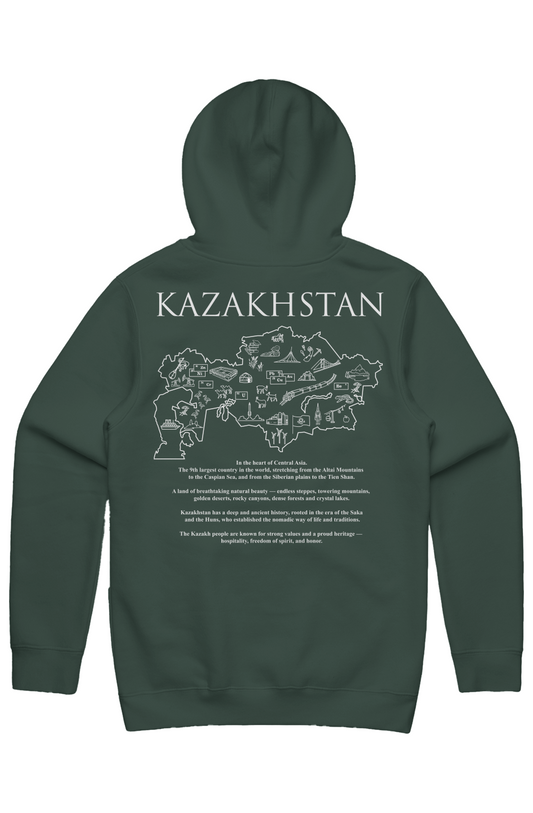 KAZAKHSTAN Map Stencil Hoodie